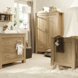 BabyStyle Bordeaux 3 Piece Room Set - Oak