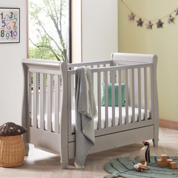 Babymore Eva Sleigh Drop Side Cot Bed