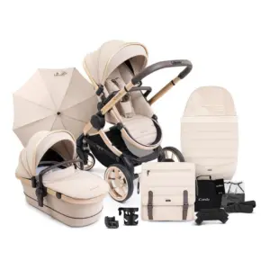 Peach 7 Pushchair and Carrycot Complete Bundle with Joie i-Snug 2