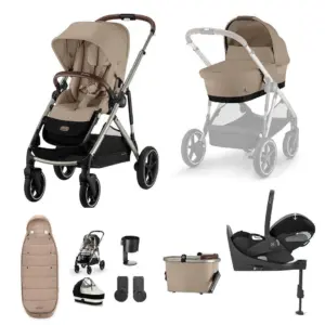 Cybex Gazelle S 10 Piece Cloud T Bundle with Gold Footmuff - Almond Beige