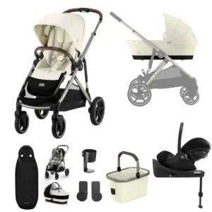Cybex Gazelle S 10 Piece Cloud G Bundle with Gold Footmuff - Seashell Beige