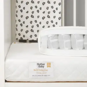CuddleCo Mother&Baby White Gold Anti Allergy Pocket Sprung Cot Bed Mattress - 140 x 70 cm
