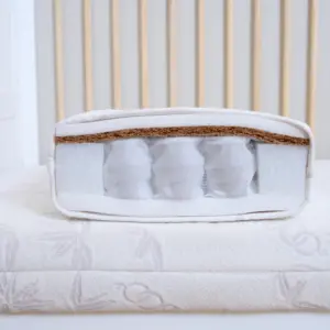 Clair de Lune Premium Bamboo Pocket Sprung Cot Bed Mattress (140 x 70 cm)