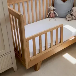 Clair de Lune Oak Cot Bed Toddler Extention