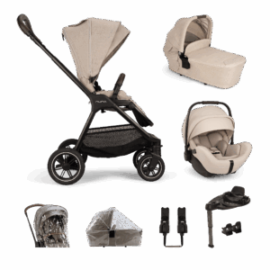 Nuna TRIV next + ARRA flex + BASE curve Travel System - Biscotti