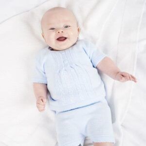 Dandelion Blue Knitted 2 Piece Short Set