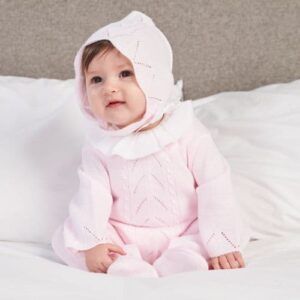 Dandelion Pink Knitted Onesie & Hat
