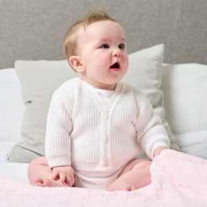 Dandelion White Rib Knit Cardigan