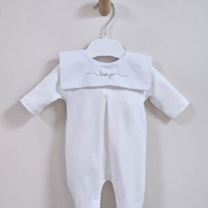 The Baby Store 'Love You' Square Collar Babygrow