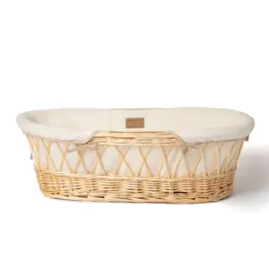 Clair de Lune Organic Wicker Moses Basket