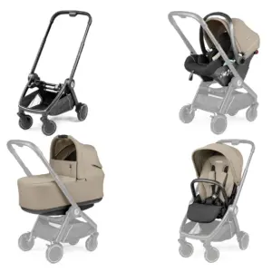 Peg Perego City Loop 2in1 with Car Seat Bundle - Vanilla Blend