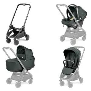 Peg Perego City Loop 2in1 with Car Seat Bundle - Metal