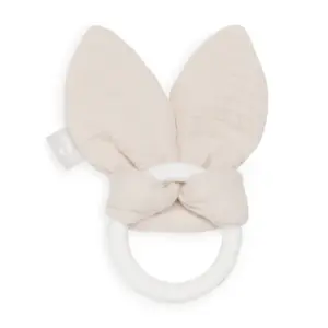 Jollein Teething Ring Silicone Bunny Ears - Nougat