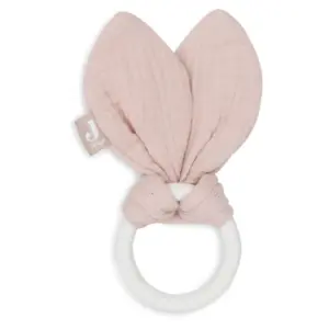 Jollein Teething Ring Silicone Bunny Ears - Wild Rose
