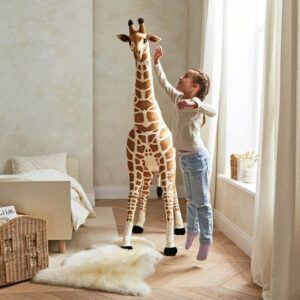 CuddleCo Standing Giraffe Stuffed Animal - Medium 135cm