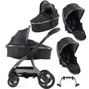 egg3® Twin Pram Bundle - Carbonite