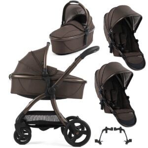 egg3® Twin Pram Bundle - Chocolate Velvet