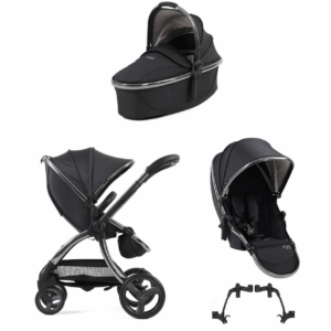 egg3® Tandem Pram Bundle - Carbonite