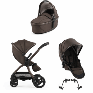 egg3® Tandem Pram Bundle - Chocolate Velvet