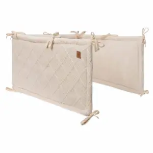Jollein Playpen Bumper 180x30cm Check Knit - Oatmeal