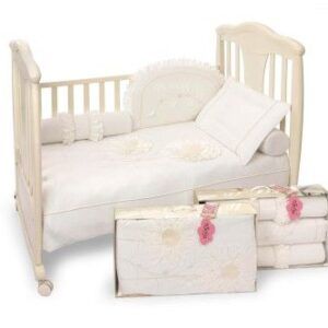 Sofija 5pcs Ivory Flower Bedding Set