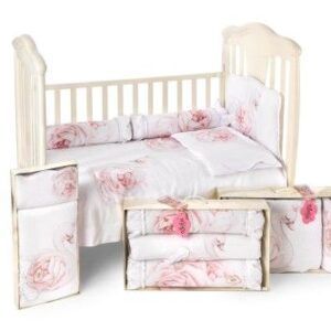 Sofija 5 Piece Swan & Rose Bedding Set
