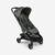 Forest green sun canopy, forest green fabrics, black chassis