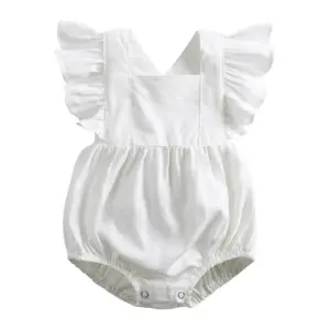 Laker And The Moon Summer Frilly Romper - White