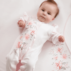 Sofija Pink Floral & Embellished Babygrow