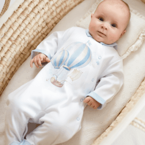 Sofija White Hot Air Balloon Babygrow - 0-1 Month