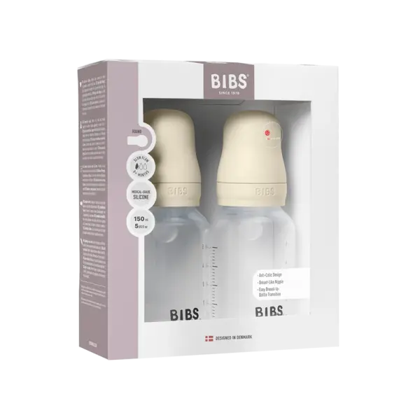 BIBS baby bottle set, pack of 2, 150ml, bpa-free