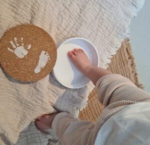 Cork Hand & Footprint Ceramic Bowl