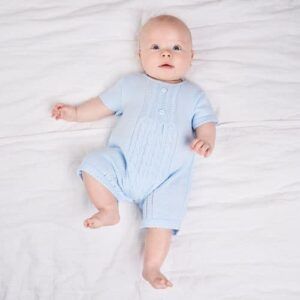 Dandelion Blue Knitted Romper