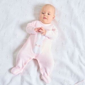Dandelion Pink Bunny Knitted Onesie