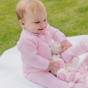 Dandelion Pink Pom Pom Knitted Set
