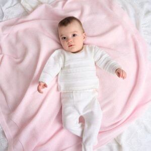 Dandelion White Pointelle Knitted 2 Piece Set