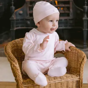 Emile et Rose Kallie Pink Bunny Babygrow & Hat Set