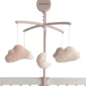 Nattou Musical Mobile Moon Cloud - Teddy Beige Ecru