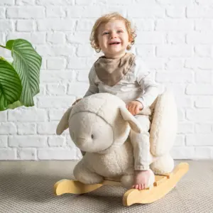 Nattou Rocking Sheep Teddy - ecru