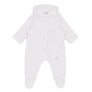 the Blues Baby Pink Pramsuit displaying the front