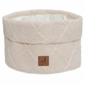 Jollein Changing Table Basket Check Knit - Oatmeal