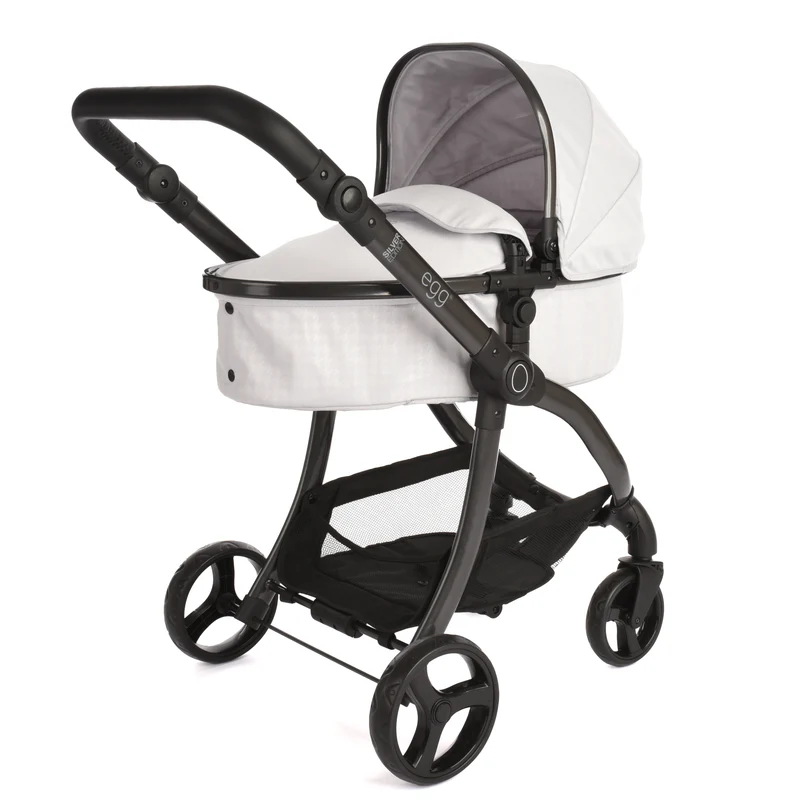 the egg® Dolls Pram - Houndstooth Silver