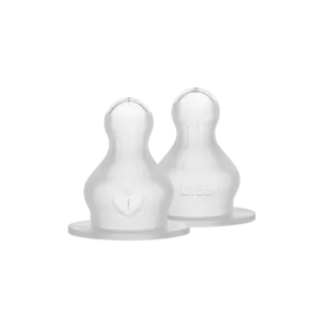Bibs Silicone Teat 2 Pack - Medium Flow 2 Months Plus