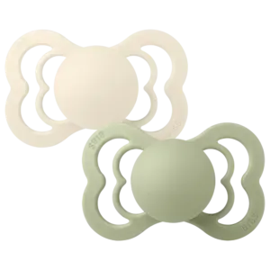 Bibs Supreme Dummies 2 Pack - Ivory/Sage - Size 1