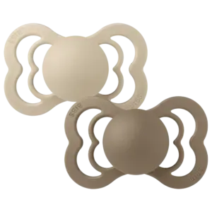 Bibs Supreme Dummies 2 Pack - Vanilla/Dark Oak - Size 1