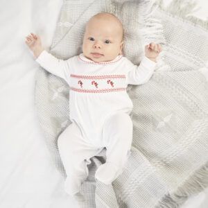 the Dandelion candy cane sleepsuit