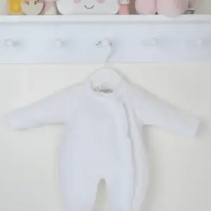 Pex Lace Edged White Babygrow