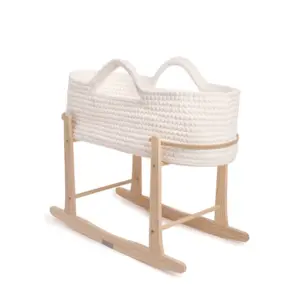 Clair de Lune Crochet Moses Basket with Stand